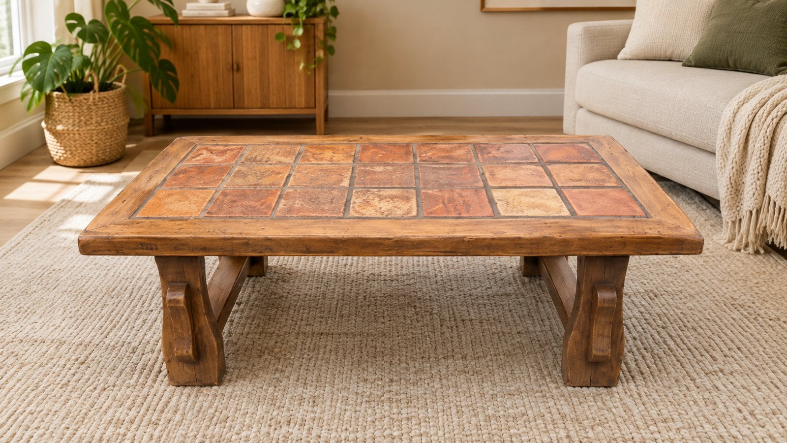 Vintage salontafel eik, Ophalen