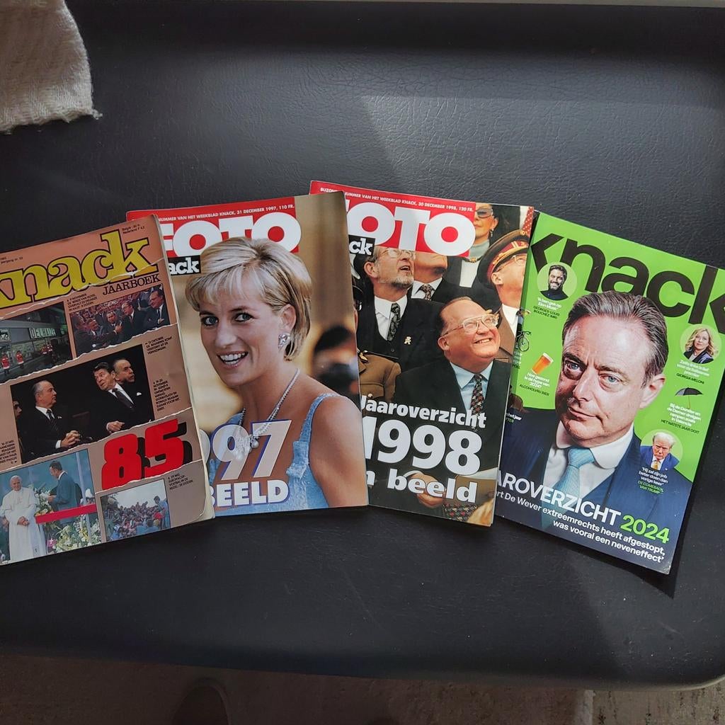 4 knack jaarboeken 1986- 1997- 1998- 2024. Ook apart T.K., Boeken, Tijdschriften en Kranten, Ophalen of Verzenden