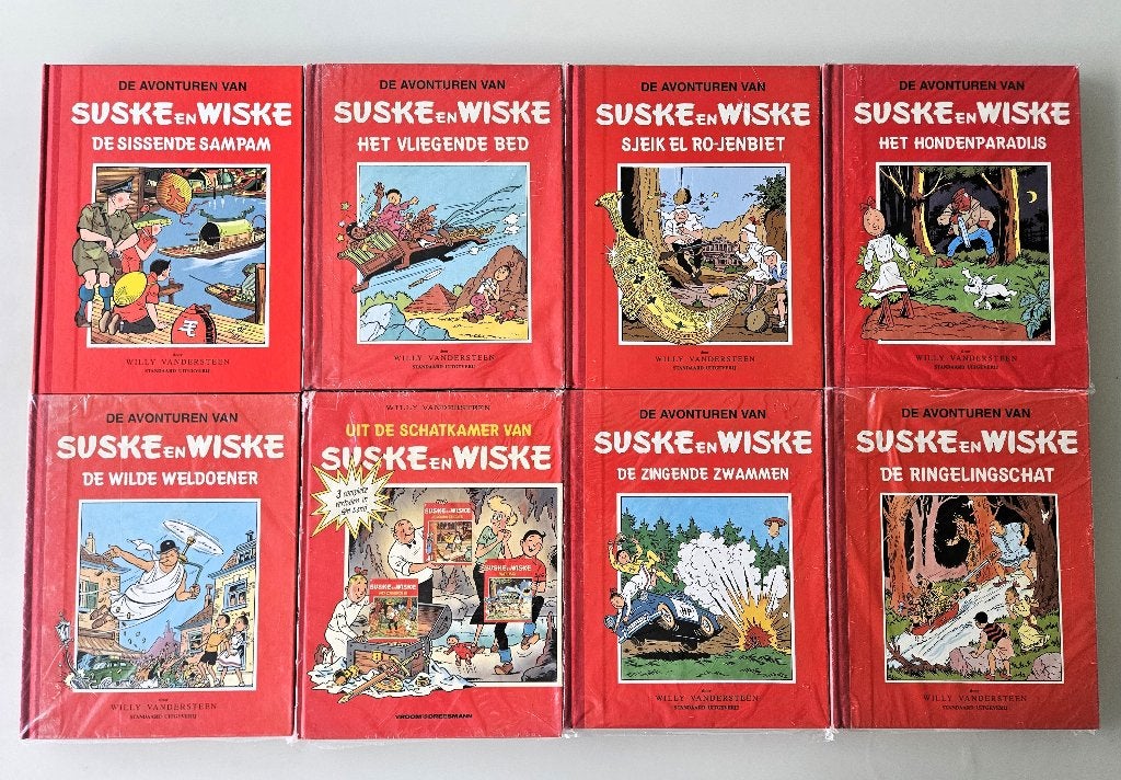 8 stripboeken Suske & Wiske (rode linnen rug ) hardcover, Boeken, Stripverhalen, Ophalen