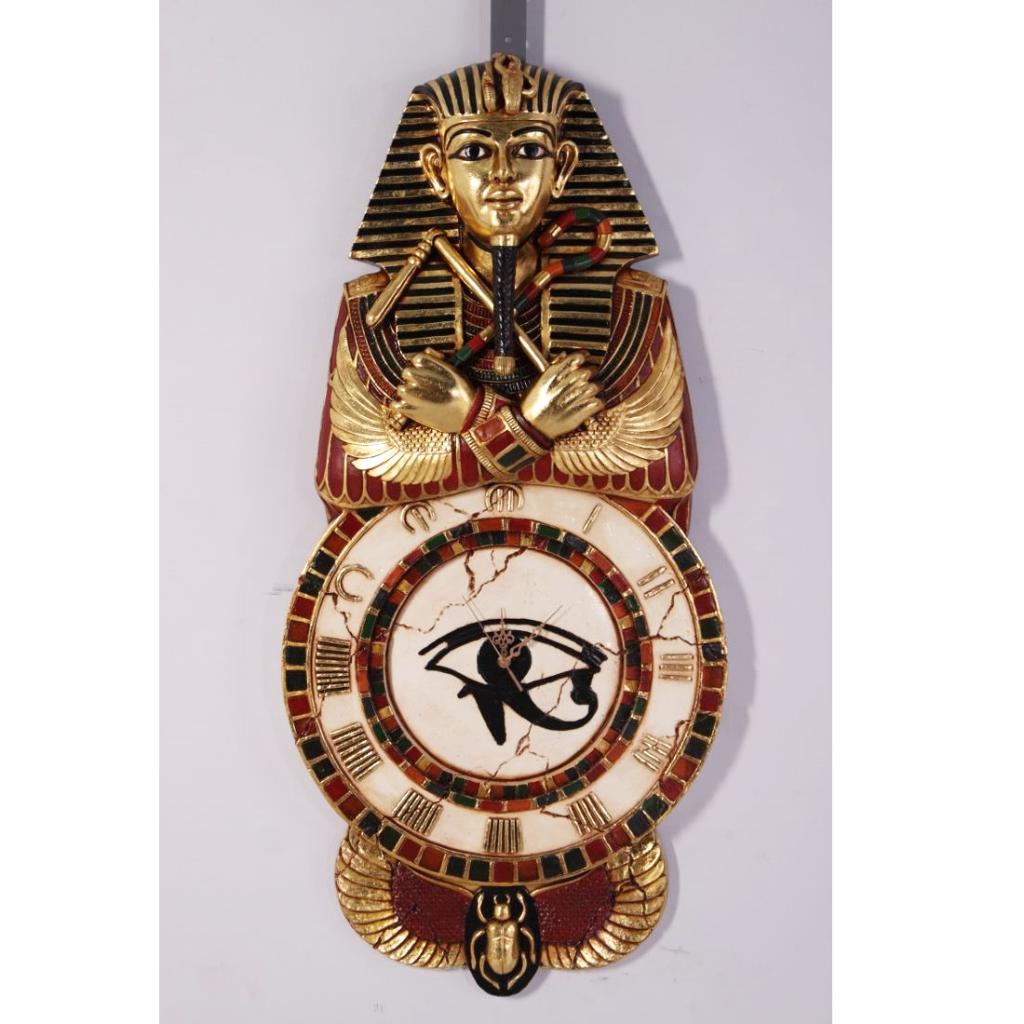 Egyptische Wandklok – Egypte klok Hoogte 102 cm, Huis en Inrichting, Ophalen, Nieuw, Overige typen