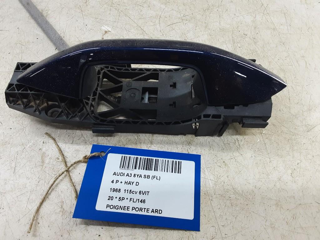POIGNEE EXTERIEURE ARRIÈRE DROITE Audi A3 Sportback (8YA), Utilisé, Arrière, Audi