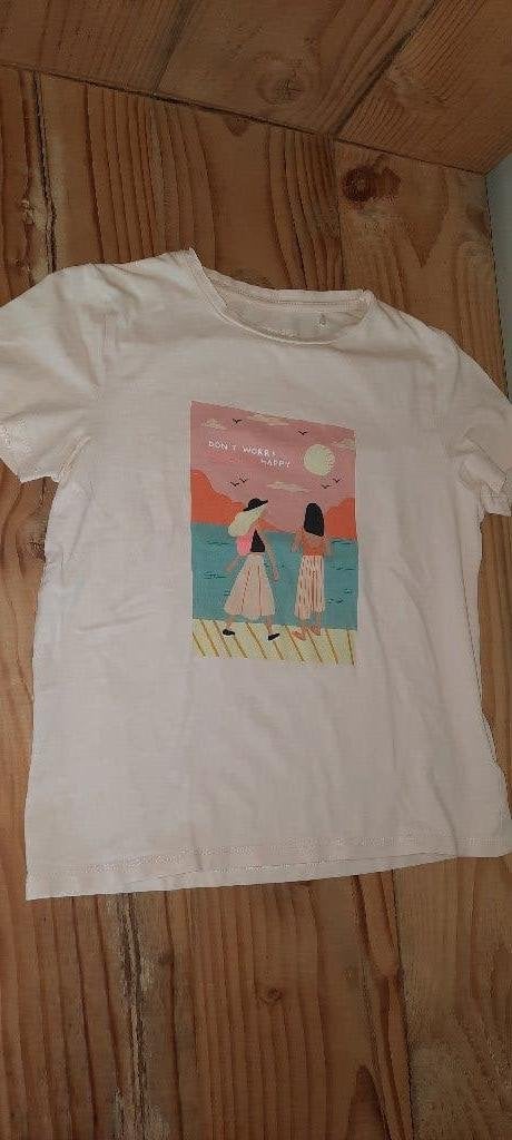 Mooi t-shirt Fish&Chips maat 146, Kinderen en Baby's, Kinderkleding | Maat 146, Ophalen of Verzenden, Zo goed als nieuw, Shirt of Longsleeve