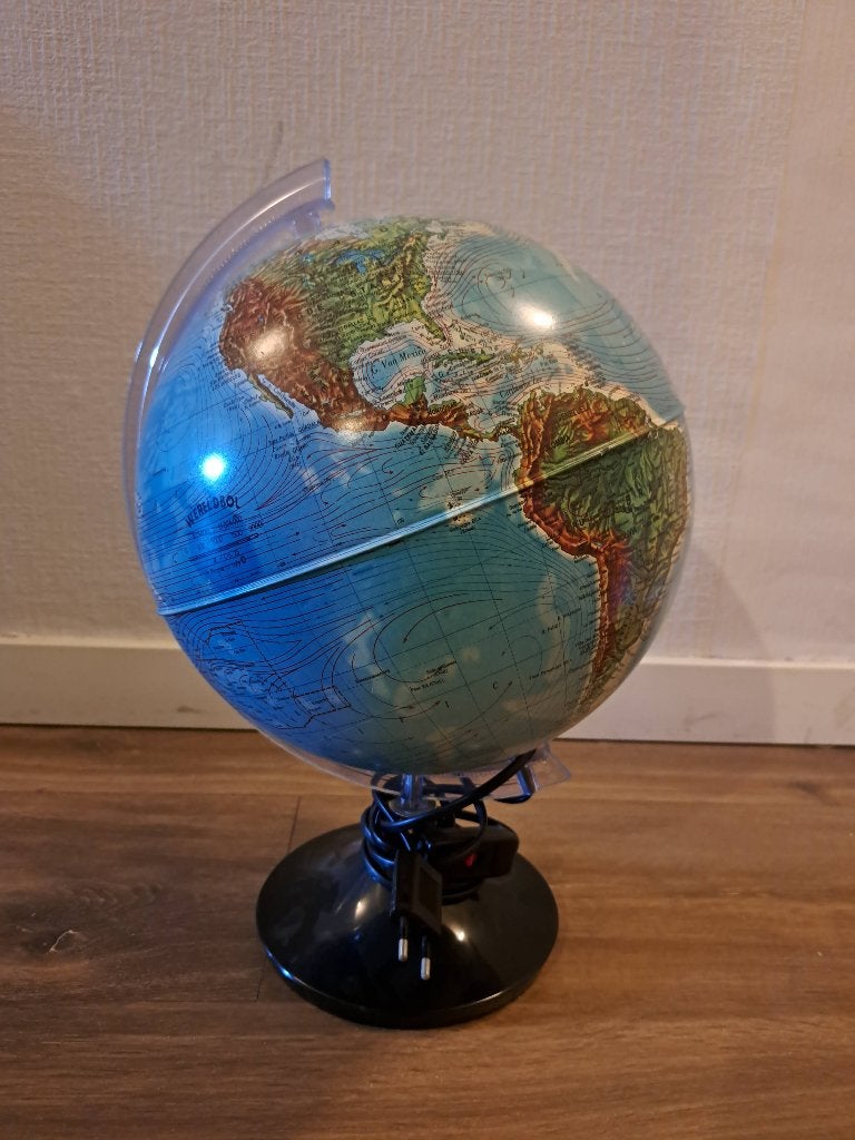 Wereldbol, Huis en Inrichting, Woonaccessoires | Wereldbollen, Ophalen, Gebruikt, Kunststof, Fysische wereldbol