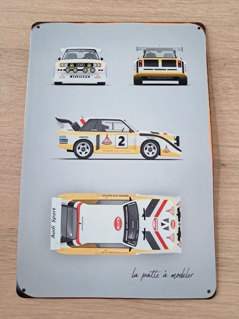 Audi Sport quattro metalen bord, Ophalen of Verzenden, Nieuw, Auto's