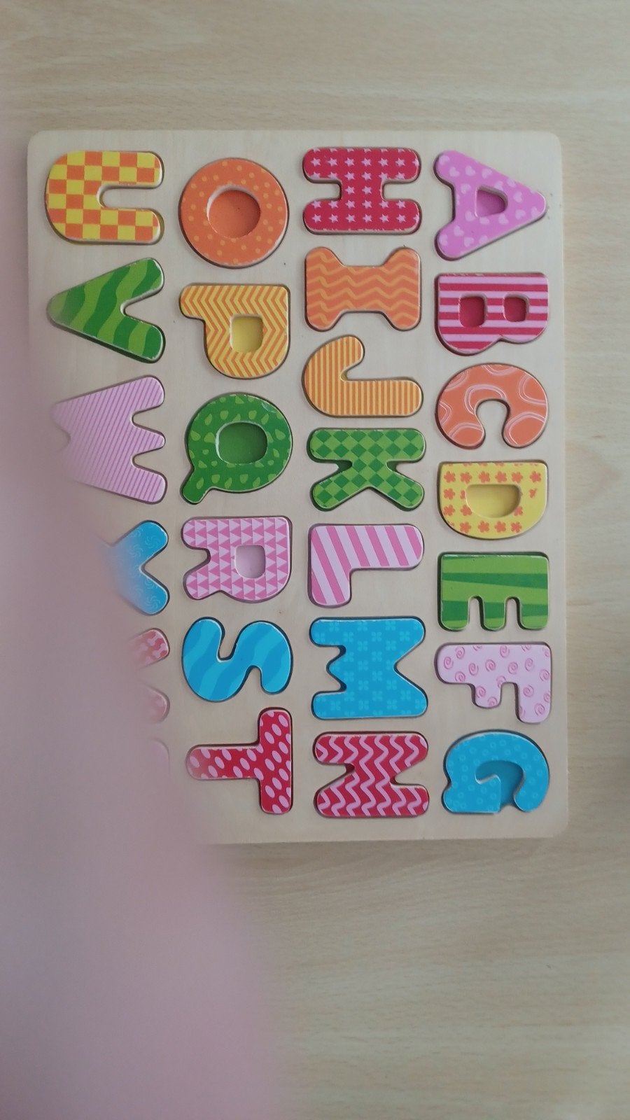 mooie houten alfabet inlegpuzzel, Ophalen, 2 tot 4 jaar, 10 tot 50 stukjes, Zo goed als nieuw