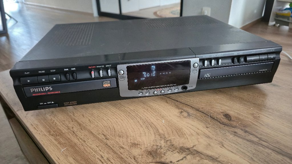 Enregistreur/photocopieur double CD-R CD-RW Philips CDR765, Envoi, Utilisé, Philips, Changeur