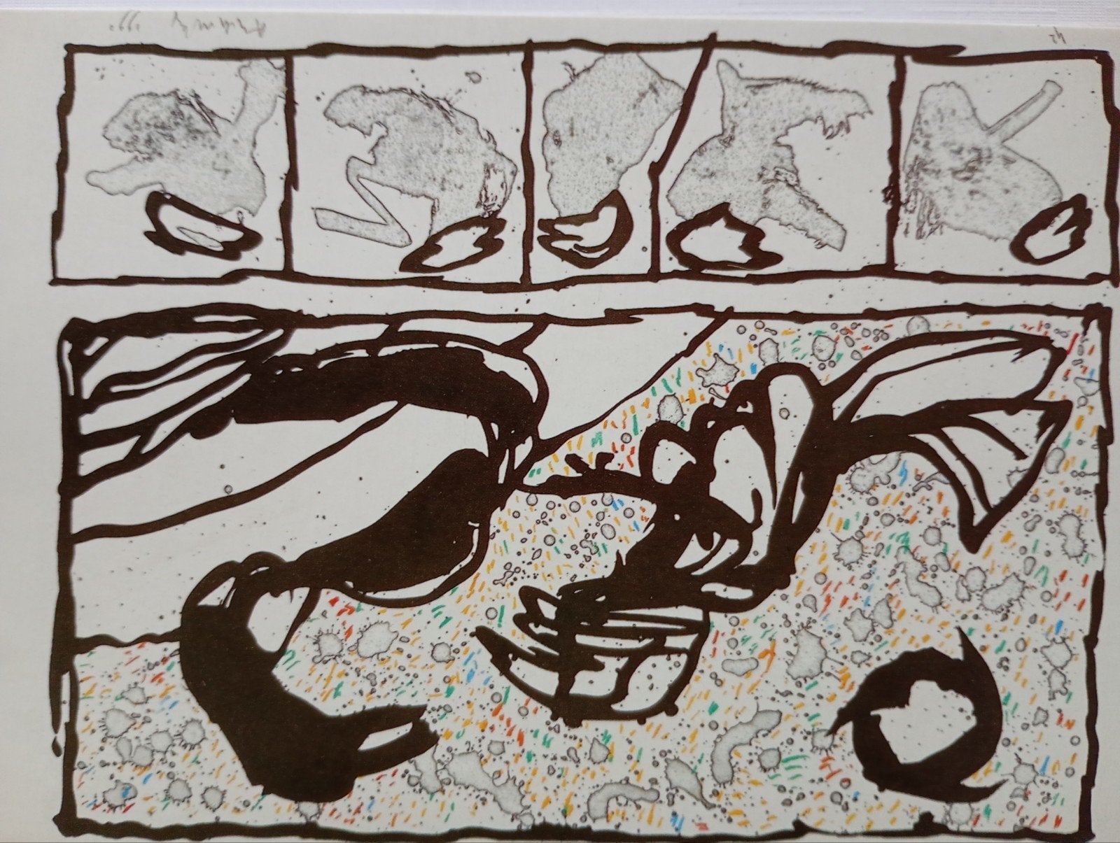 Pierre Alechinsky, Antiek en Kunst, Ophalen of Verzenden, Ingelijst