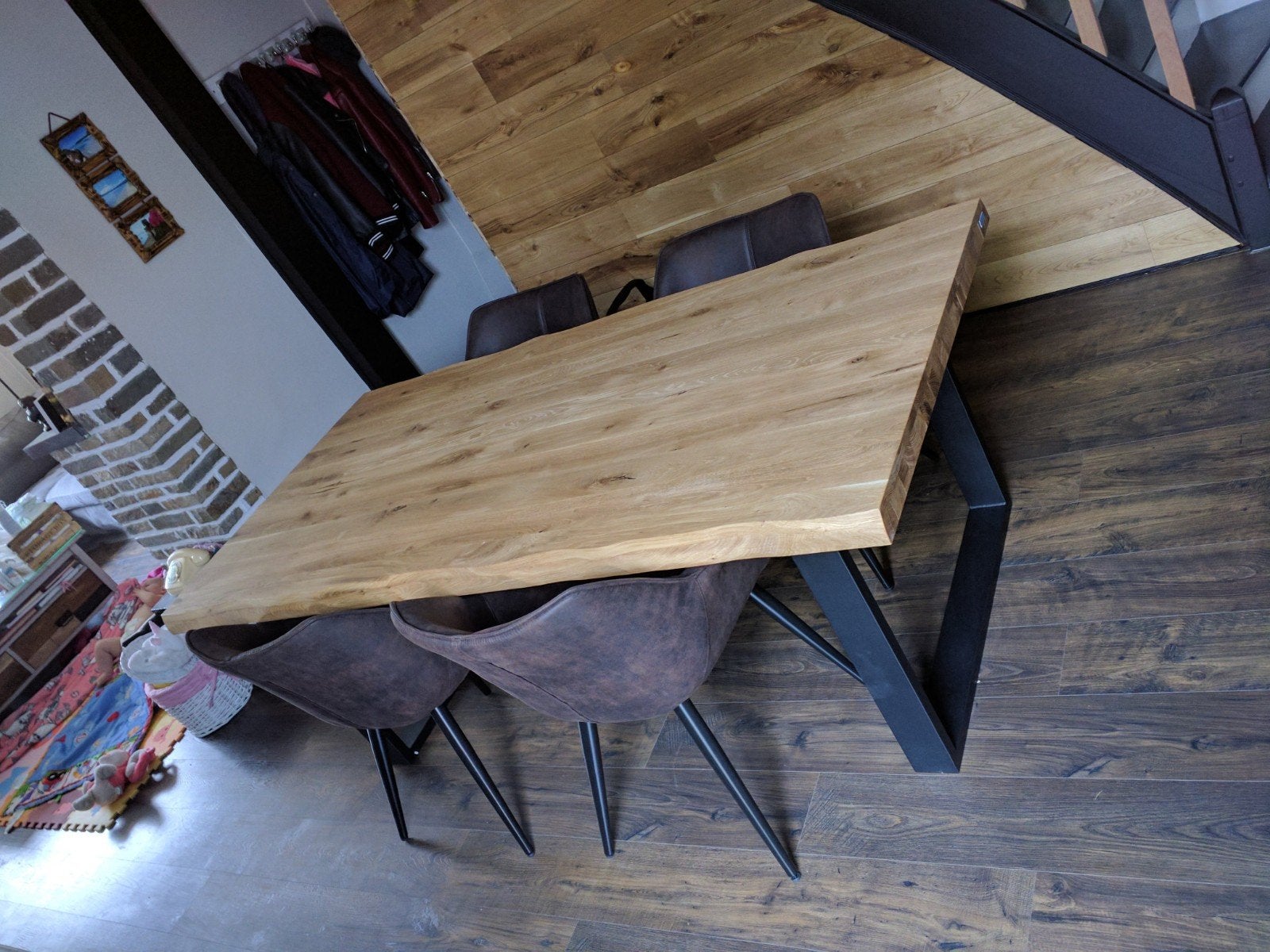 table chêne 2x1m, Maison & Meubles, Enlèvement, Chêne