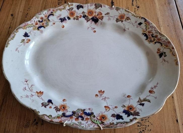 Grote Antieke Engelse schaal, Louis XV , Hancock & Sons, Ophalen of Verzenden