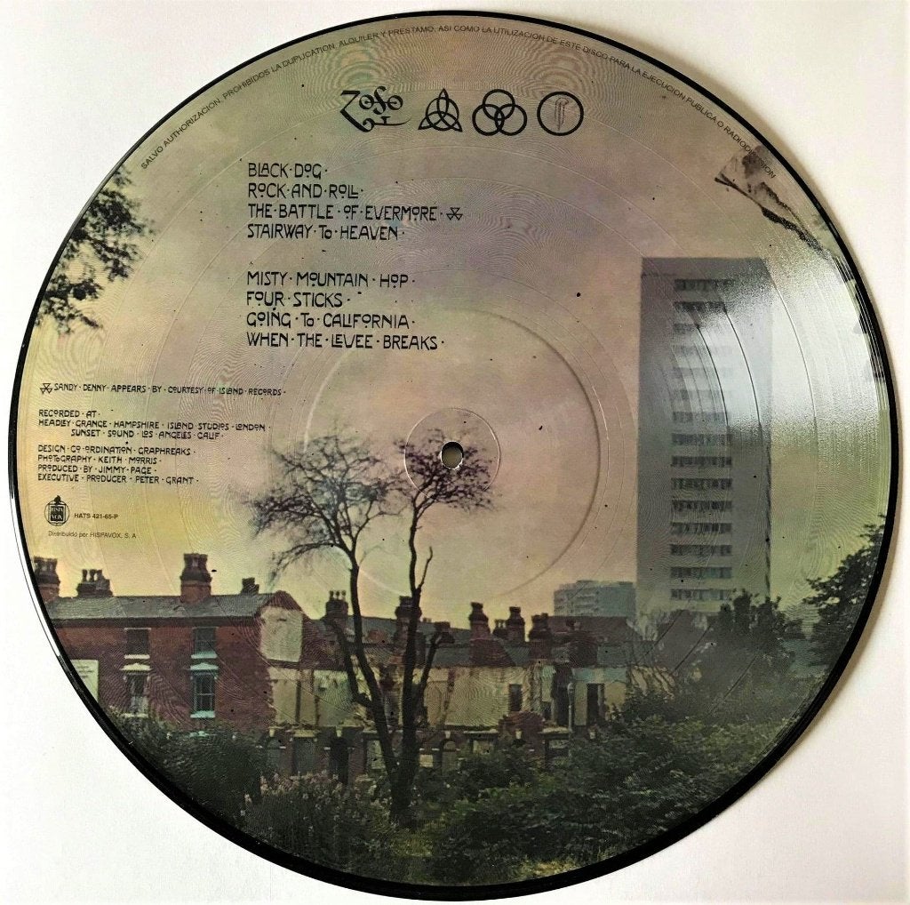 Led Zeppelin 4 - vinyl lp - picture disc, Ophalen, LP, Rock, Zo goed als nieuw