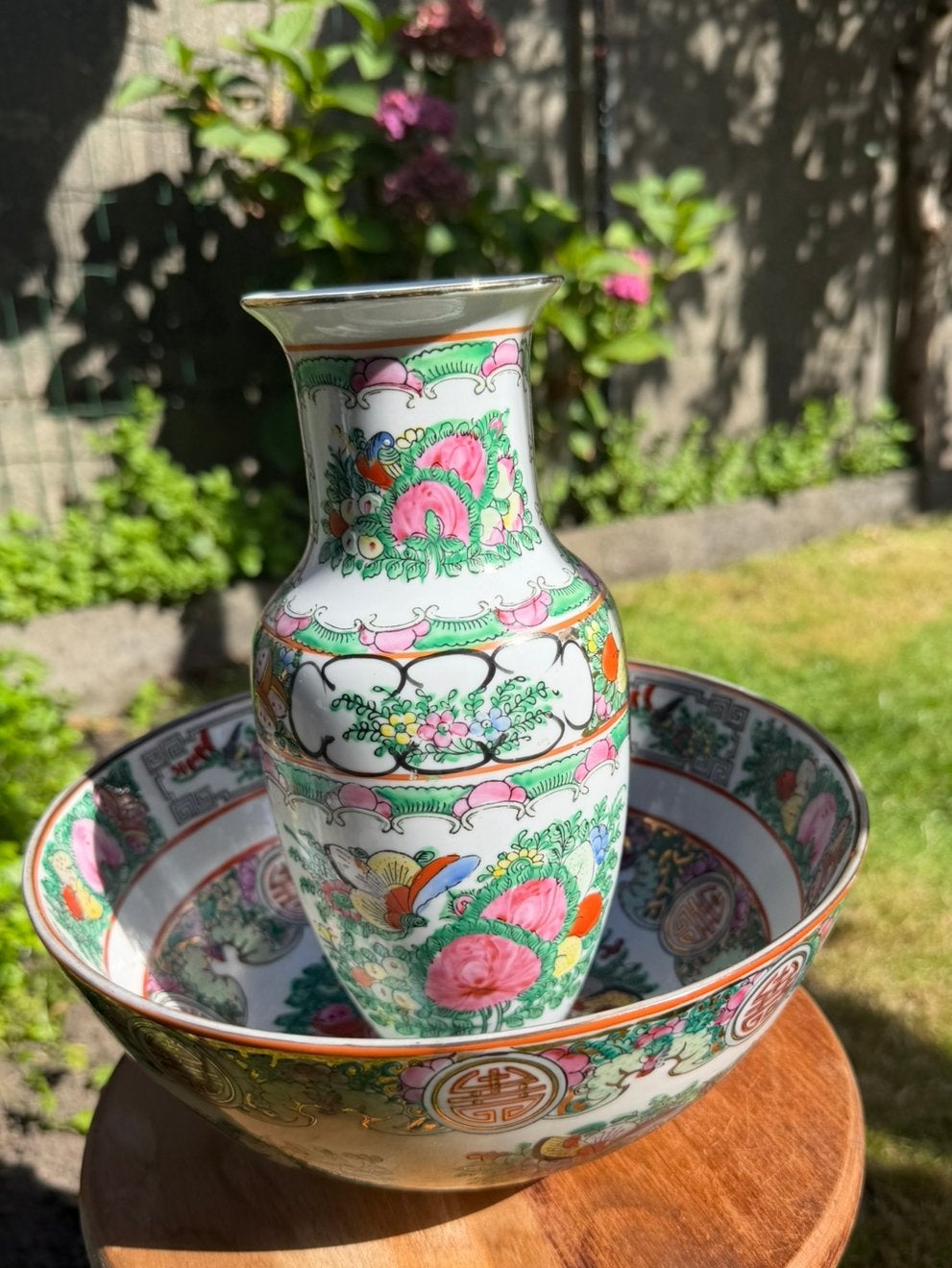 Antieke vaas + kom te koop, Antiek en Kunst, Ophalen of Verzenden
