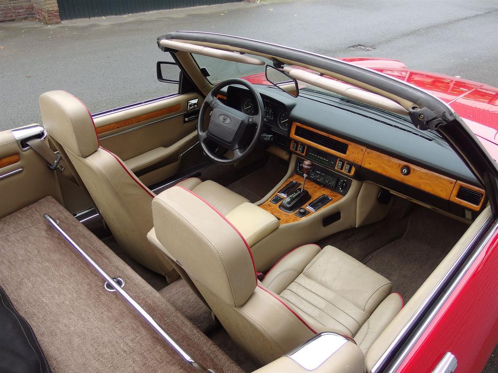 Jaguar XJS  1990 Zeer mooi en roestvrij!, Autos, Rouge, Beige, Entreprise, Cabriolet