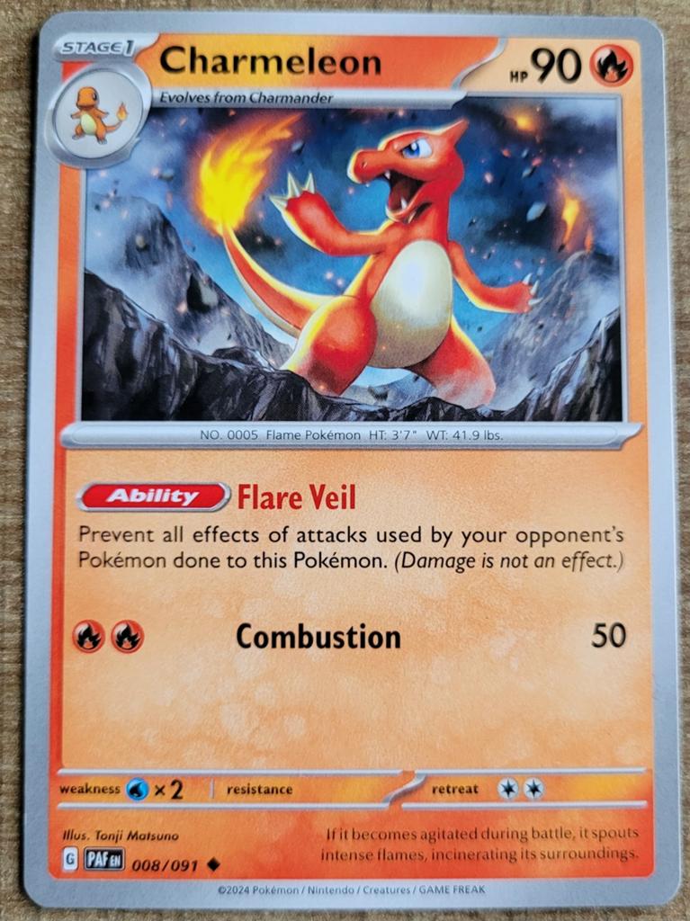Charmeleon (008/091), Ophalen of Verzenden, Zo goed als nieuw, Losse kaart