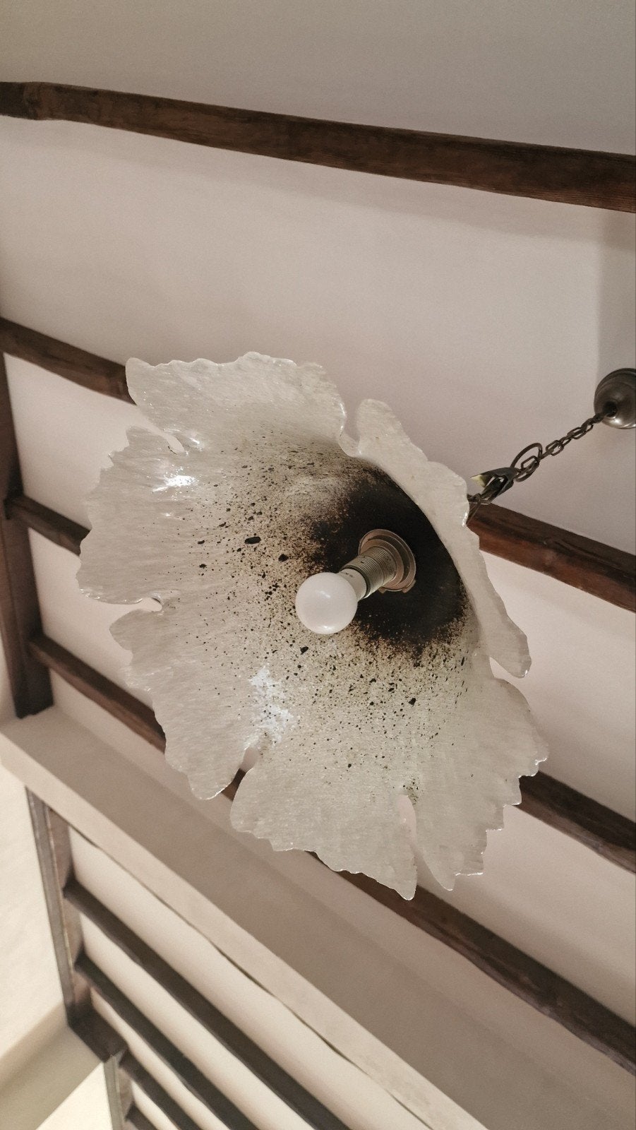 lustre floral, Enlèvement, Utilisé, Verre