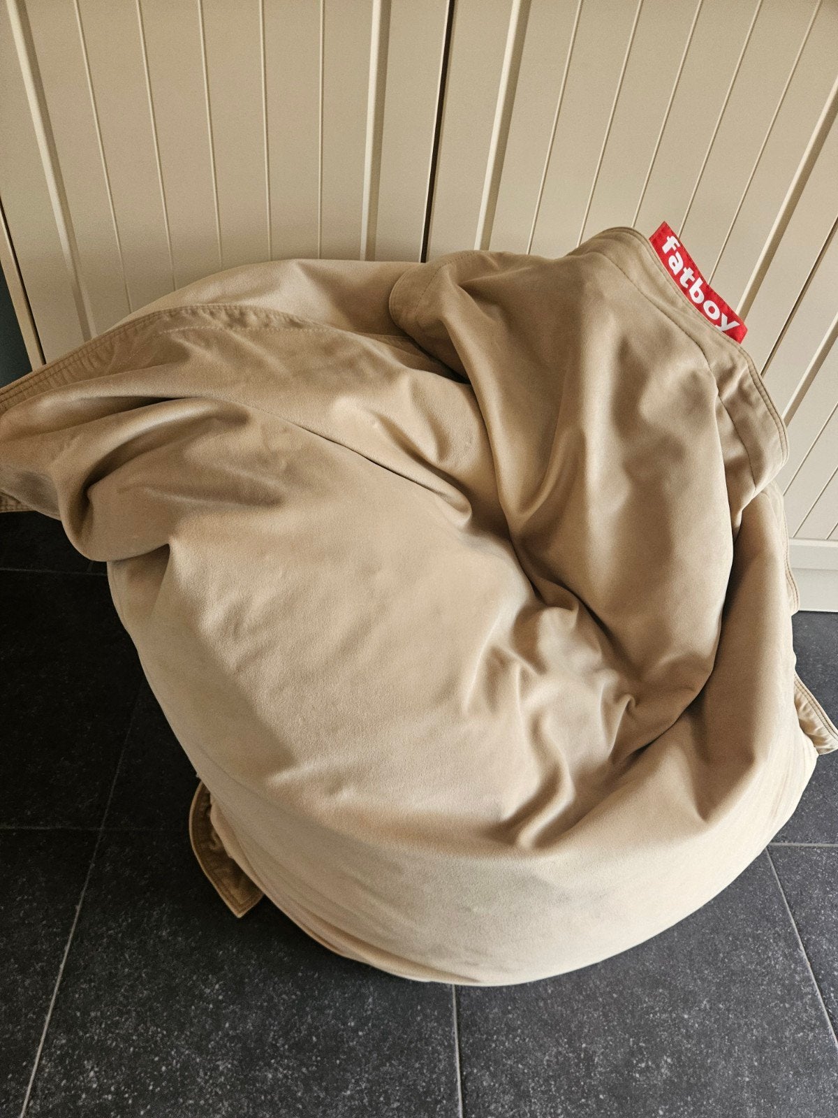 Orginele fatboy indoor zitzak, Huis en Inrichting, Zitzakken, Ophalen, Zo goed als nieuw, Beige, Zitzak