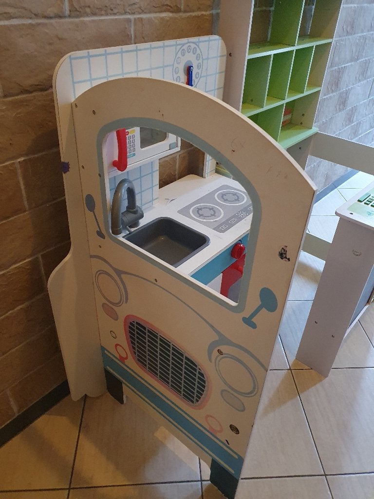 Kinderkeuken+winkel, Ophalen, Gebruikt, Hout, Speelkeuken