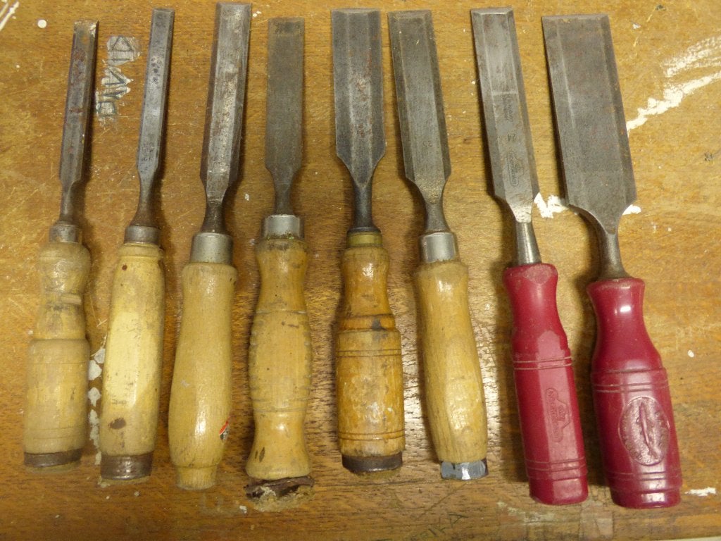 Set Houtbeitels, Doe-het-zelf en Bouw, Ophalen, Gebruikt