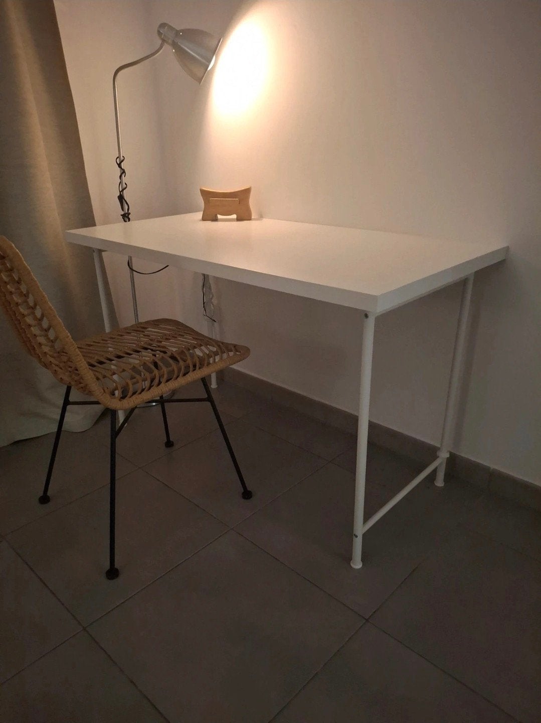 Bureau IKEA LAGKAPTEN / SPÄND 120x60 blanc – excellent état, Maison & Meubles, Enlèvement, IKEA, Blanc