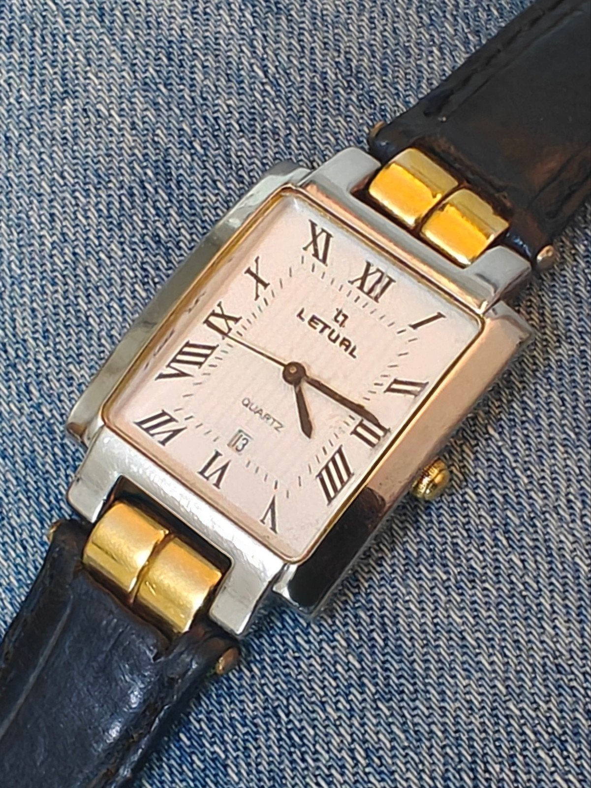 Montre vintage or acier, Enlèvement ou Envoi, Or
