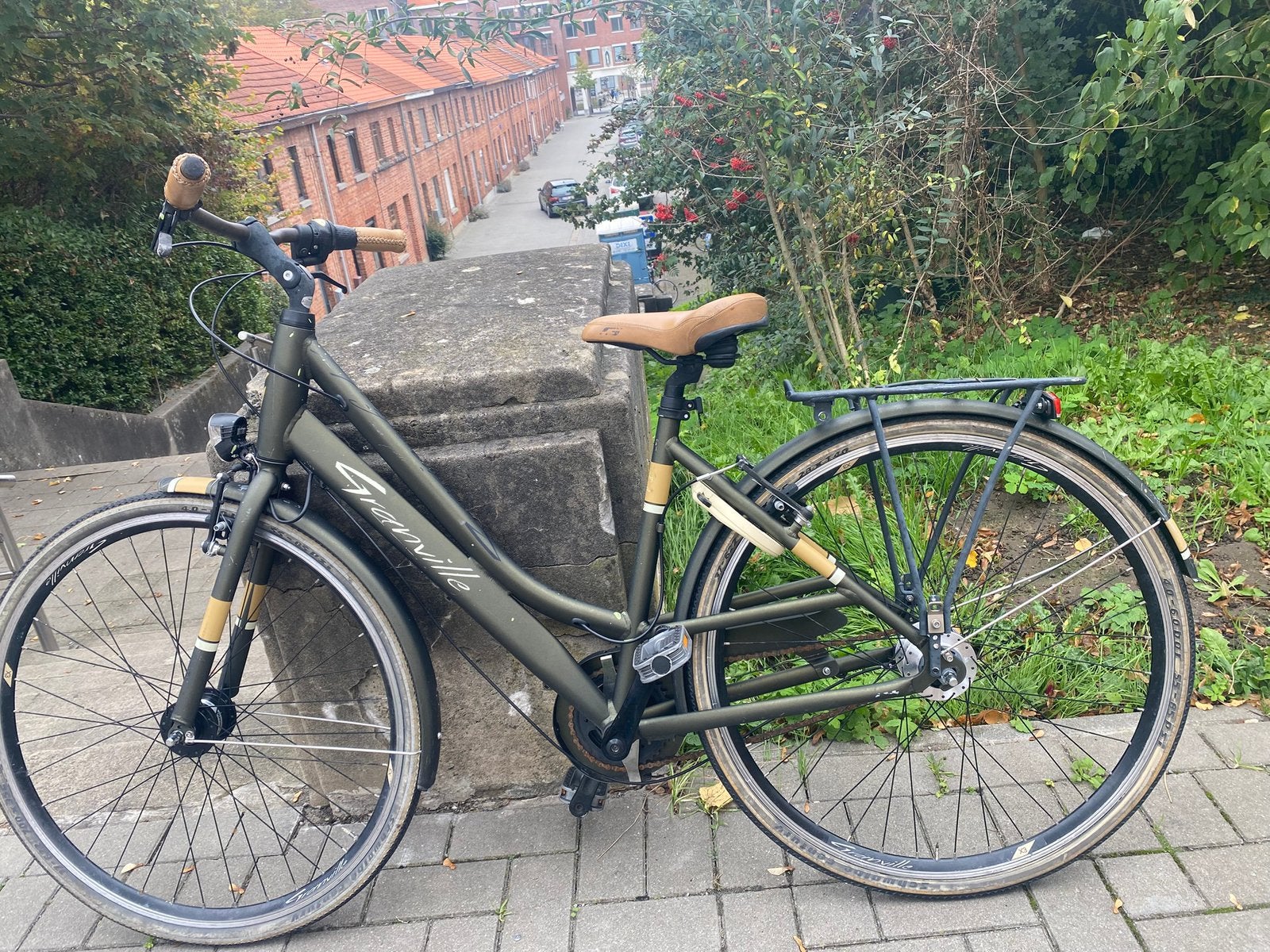 Vélo de ville rétro Granville vert/brun, Enlèvement, Comme neuf