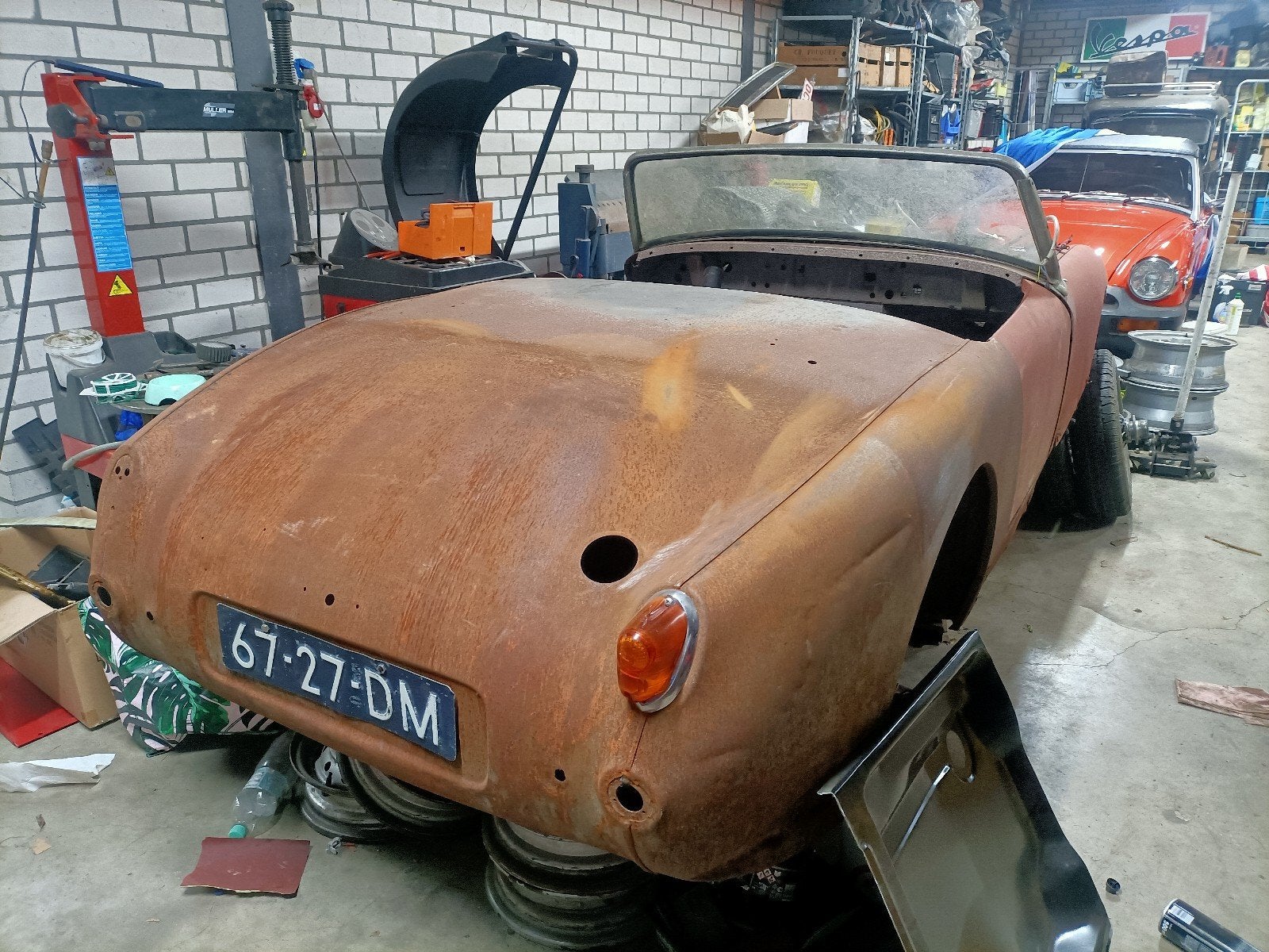 austin healey sprite mk1 onderdelen, Ophalen