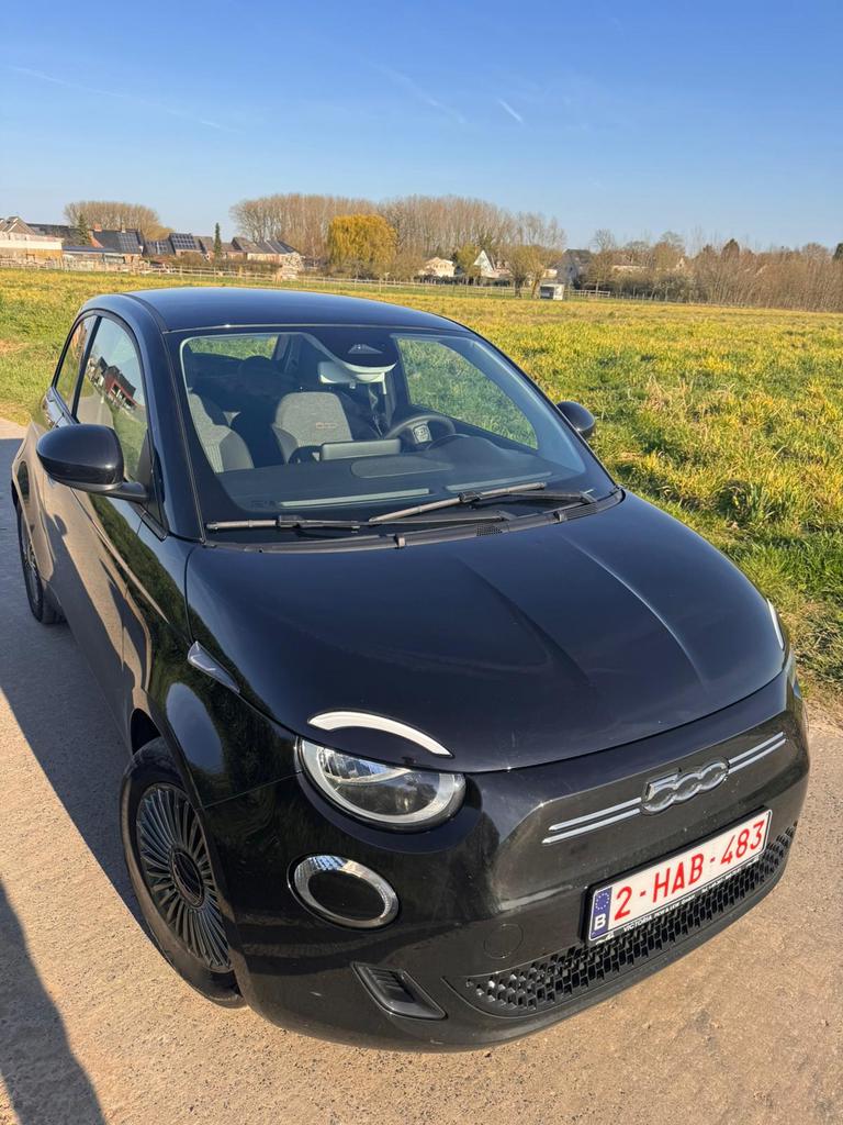 Fiat 500E Icon (42,5 KW), Auto's, Fiat, Stof, Zwart, Zwart, Dealer onderhouden