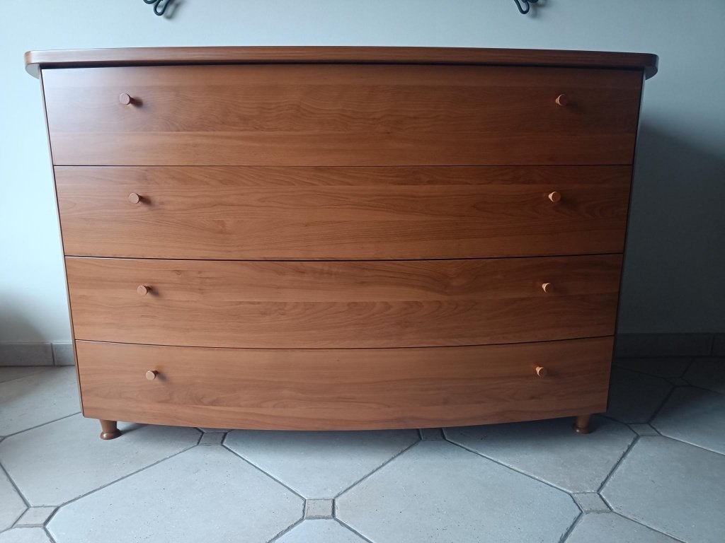Designcommode in warm kersenhout, Maison & Meubles, Enlèvement, Comme neuf, Cerisier