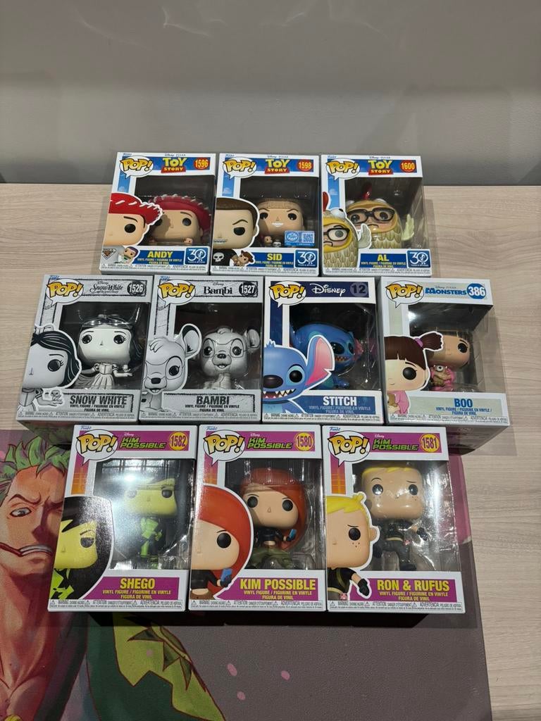 Funko Pop Disney & Toy Story, Stitch Bambi, Snow White, Kim, Verzamelen, Ophalen of Verzenden, Zo goed als nieuw