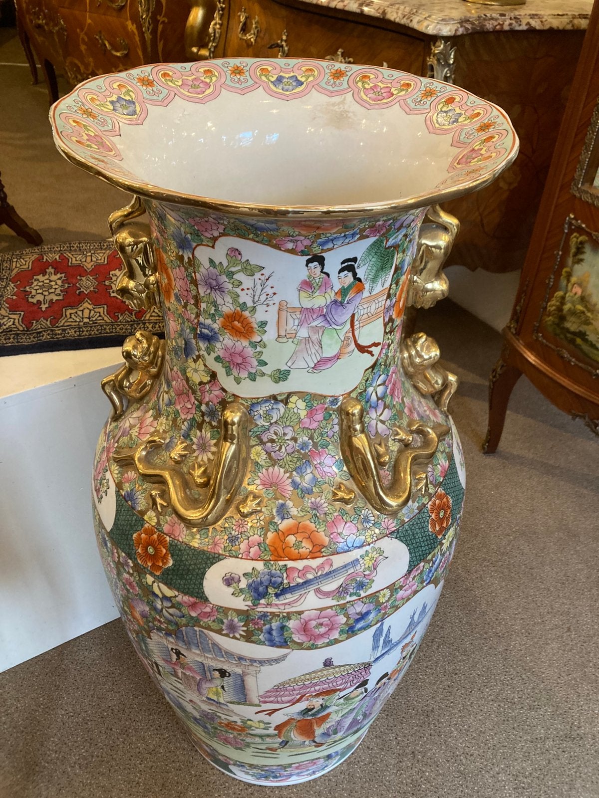 Grote oude Chinese vaas 95 cm hoog, Enlèvement