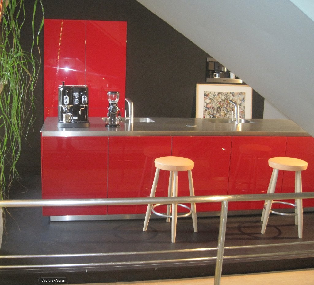 keuken, tentoonstelling te koop, Huis en Inrichting, Ophalen, Zo goed als nieuw, Overige materialen, Rood