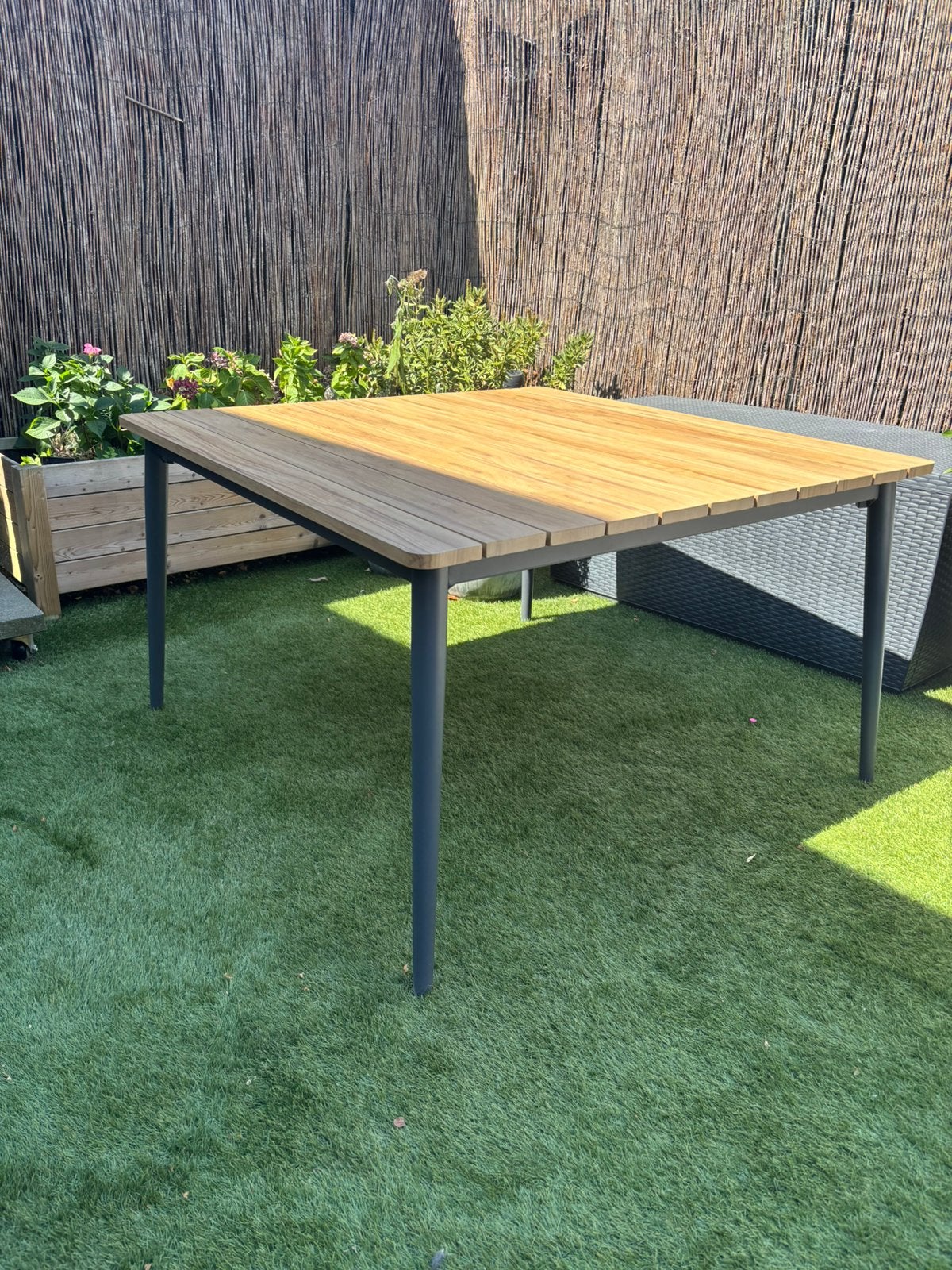 Eettafel loungeset 68x115x115, Ophalen, Nieuw, Vierkant, Metaal