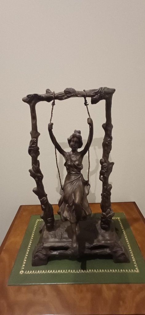 Antiek Bronzen beeld Aug.moreau /Art Nouveau, Ophalen, Brons