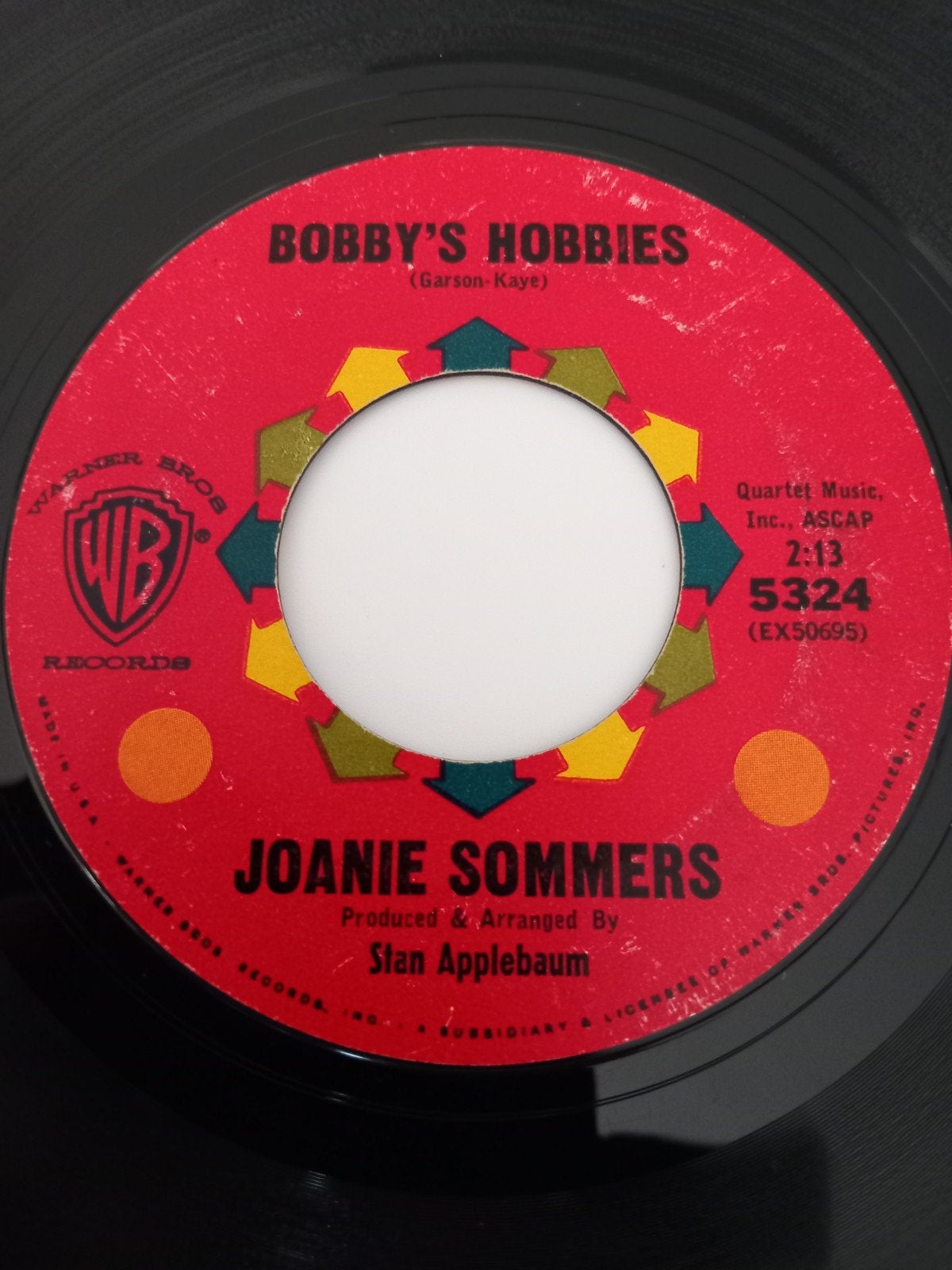 JOANIE SOMMERS. BOBBY'S HOBBIES. 60S USA 45T, Enlèvement ou Envoi
