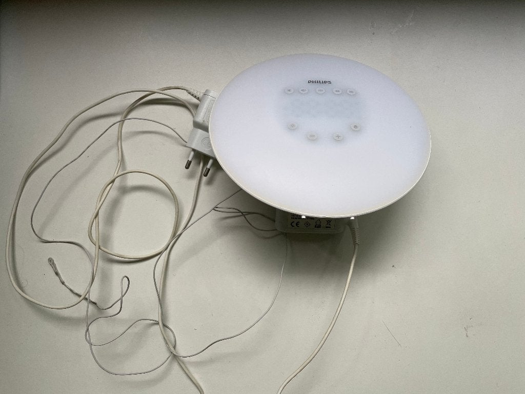Philips Wake-up Light HF3505/01 – sunrise wekker + radio, Electroménager, Réveils, Utilisé, Digital, Enlèvement ou Envoi