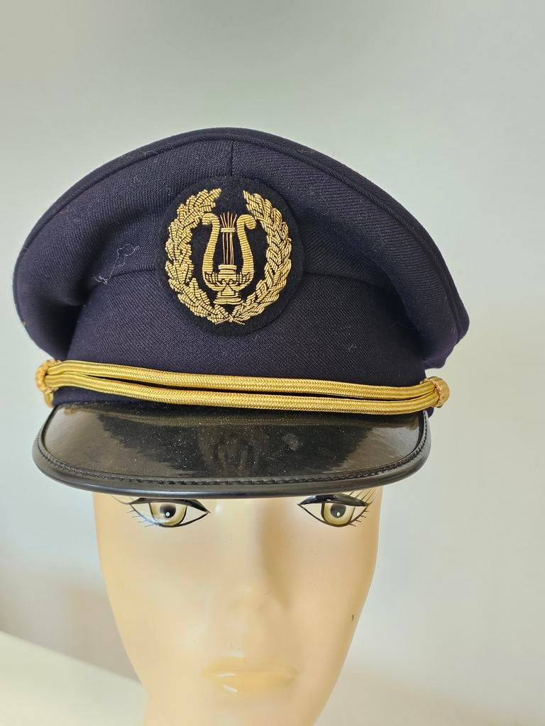 vintage Belgische kepie of uniformpet muziekkapel, Verzamelen, Spoorwegen en Tram, Ophalen of Verzenden