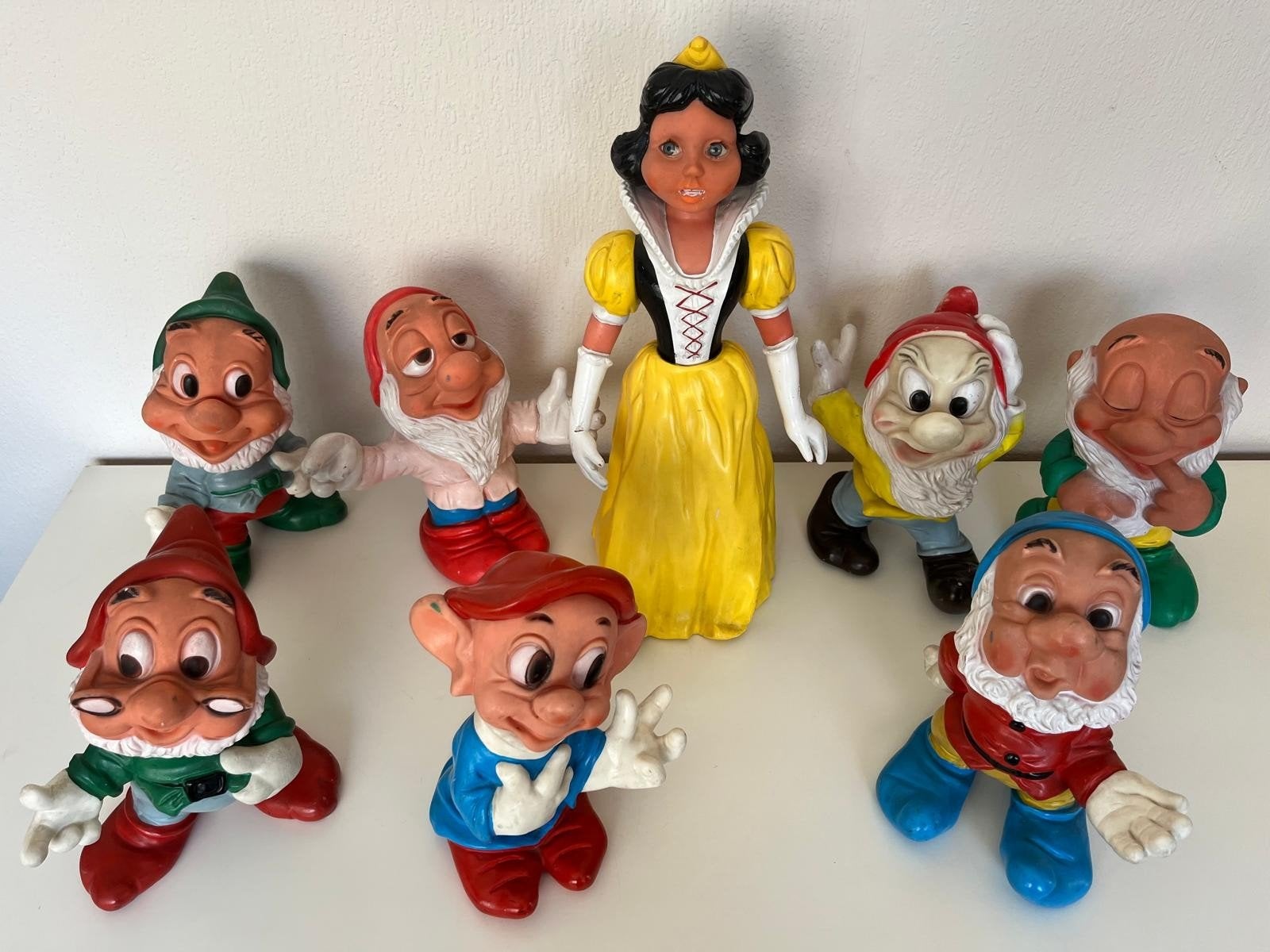 Vintage Ledra Plastic Sneeuwwitje en de 7 Dwergen, Antiek en Kunst, Ophalen