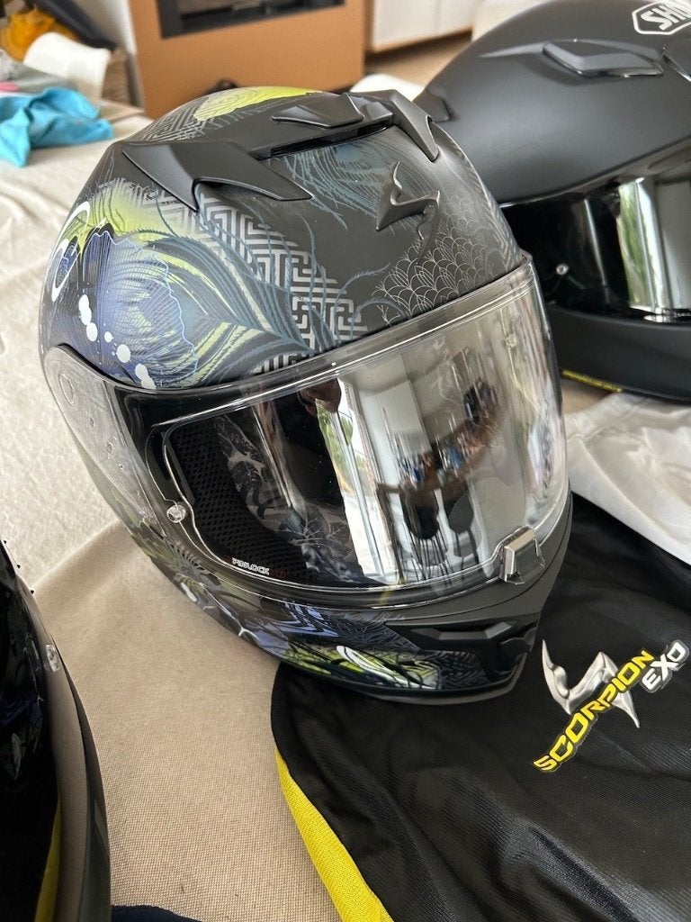 SCORPION EXO-520 Evo Air Melrose Lady Mat Zwart-Geel, Motoren, Overige merken, XS, Ophalen of Verzenden, Integraalhelm