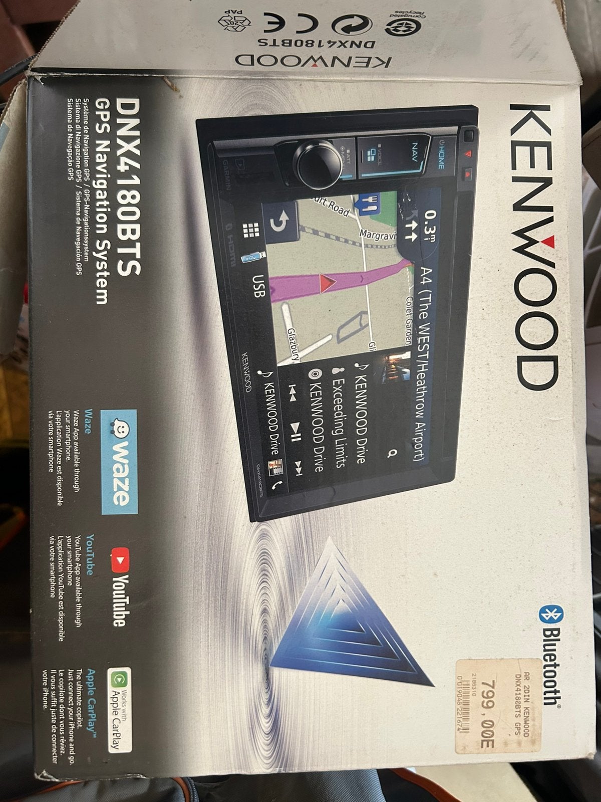 Kenwood dnx4180 bts Apple CarPlay, Enlèvement, Comme neuf