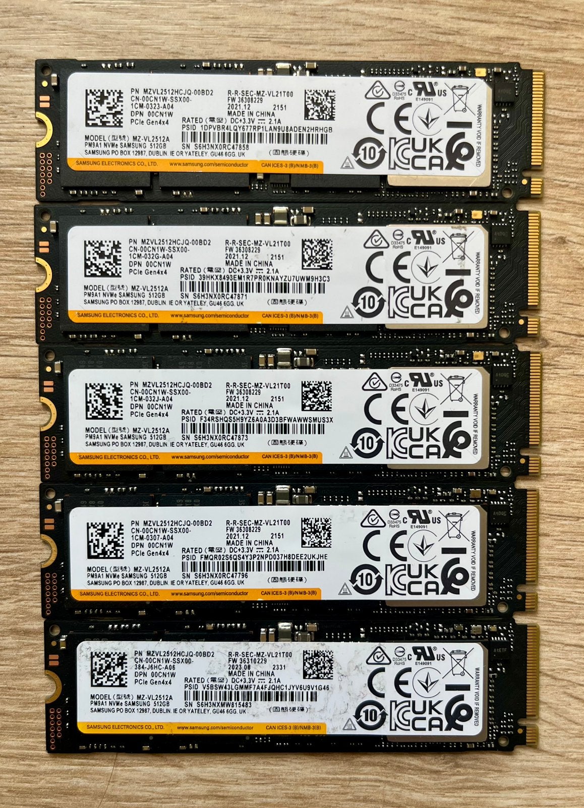 À vendre – 5 SSD NVMe M.2 Samsung  512GB, Informatique & Logiciels, Disques durs, Enlèvement, Comme neuf, Laptop, SSD
