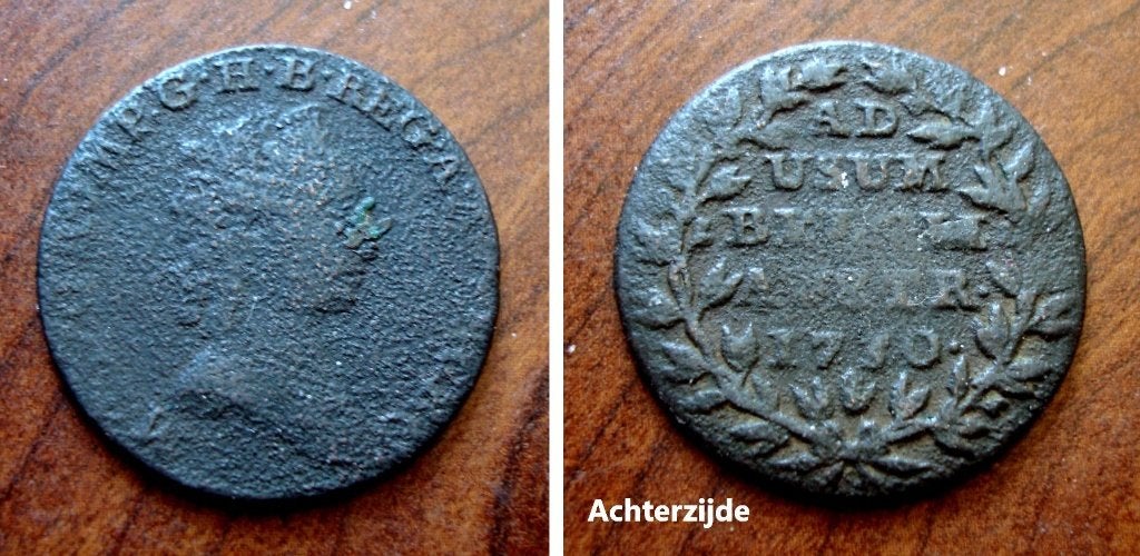 Dubbeloord Maria Theresia 1750 (Antwerpen), Verzenden, Brons, Losse munt