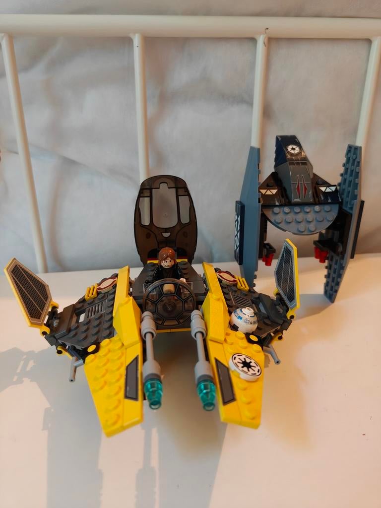 Lego SW 7256 Jedi Starfighter & Vulture Droid compleet, Ophalen of Verzenden