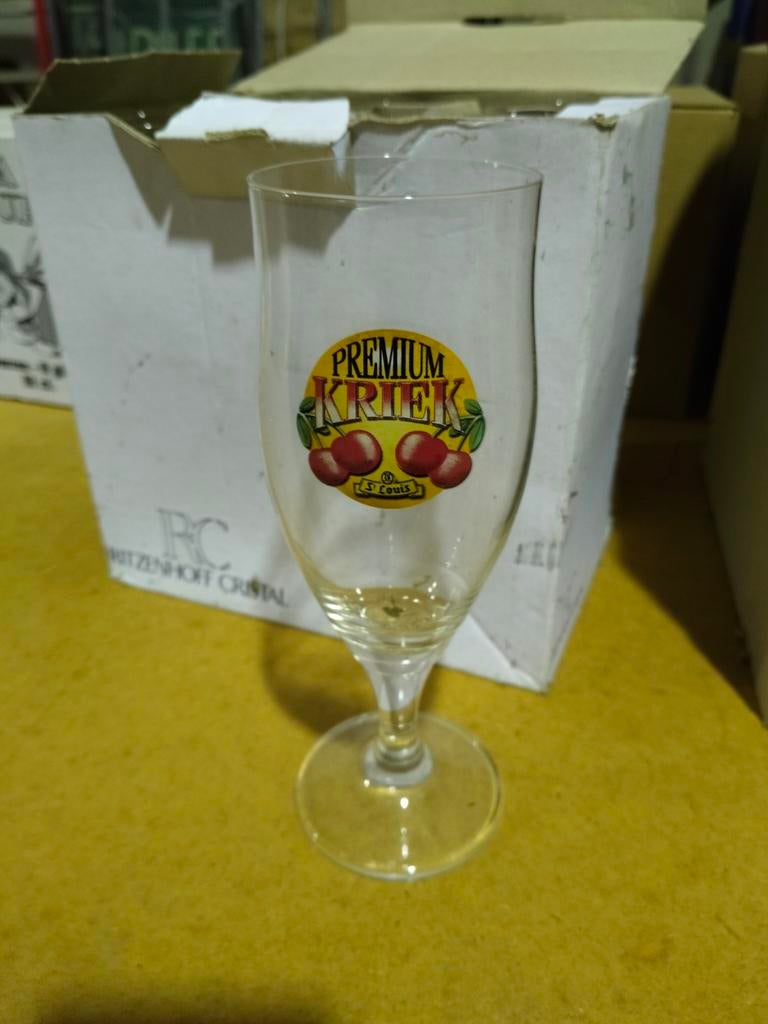 18 kriek st Louis glazen, Verzamelen, Biermerken, Ophalen