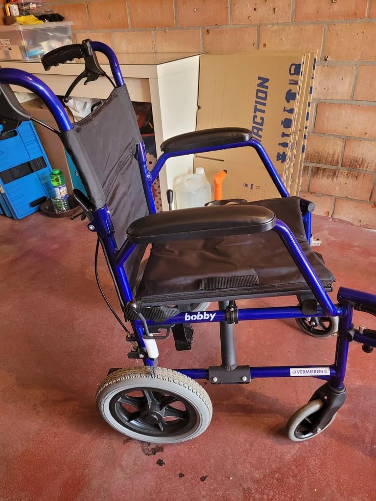 Lichtgewicht opvouwbare rolstoel vermeiren bobby, perfecte s, Diversen, Rolstoelen, Ophalen