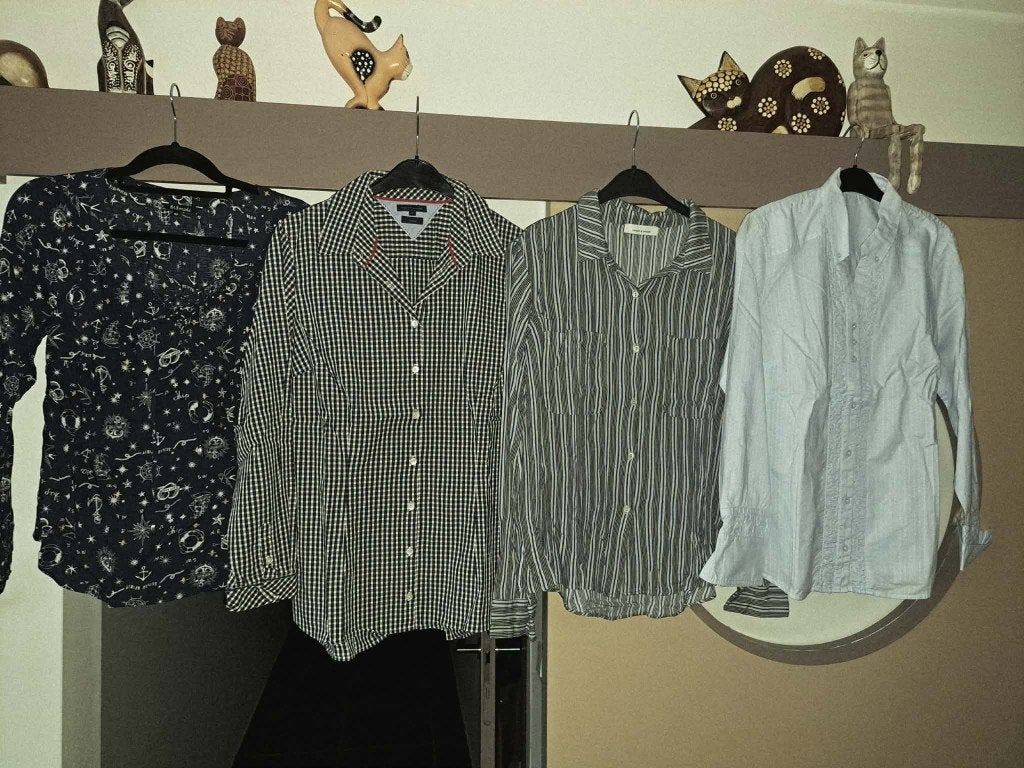 Blouses Mt 42 , Bonita, Tommy Hilfiger, Samsøe Samsøe..., Ophalen of Verzenden, Zo goed als nieuw, Maat 42/44 (L), Blauw
