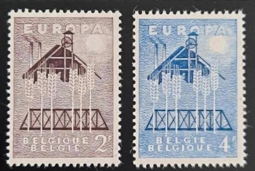 Belgique : COB 1025/26 ** Europe 1957., Sans timbre, Neuf, Enlèvement ou Envoi, Timbre-poste