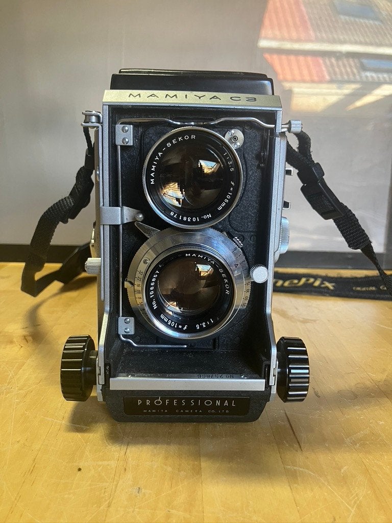 Mamya C3 avec objectifs 105mm et 65mm, Enlèvement ou Envoi, Utilisé, Autres Marques