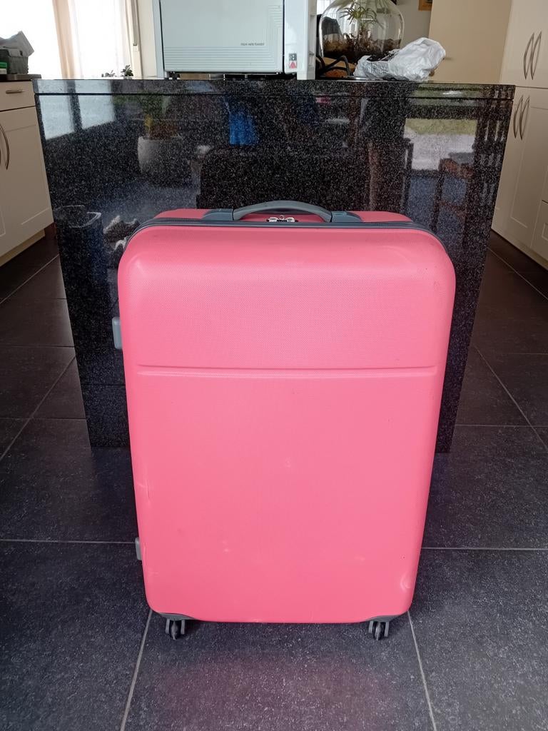Reiskoffer, Uitschuifbare handgreep, Gebruikt, Hard kunststof, 45 tot 55 cm