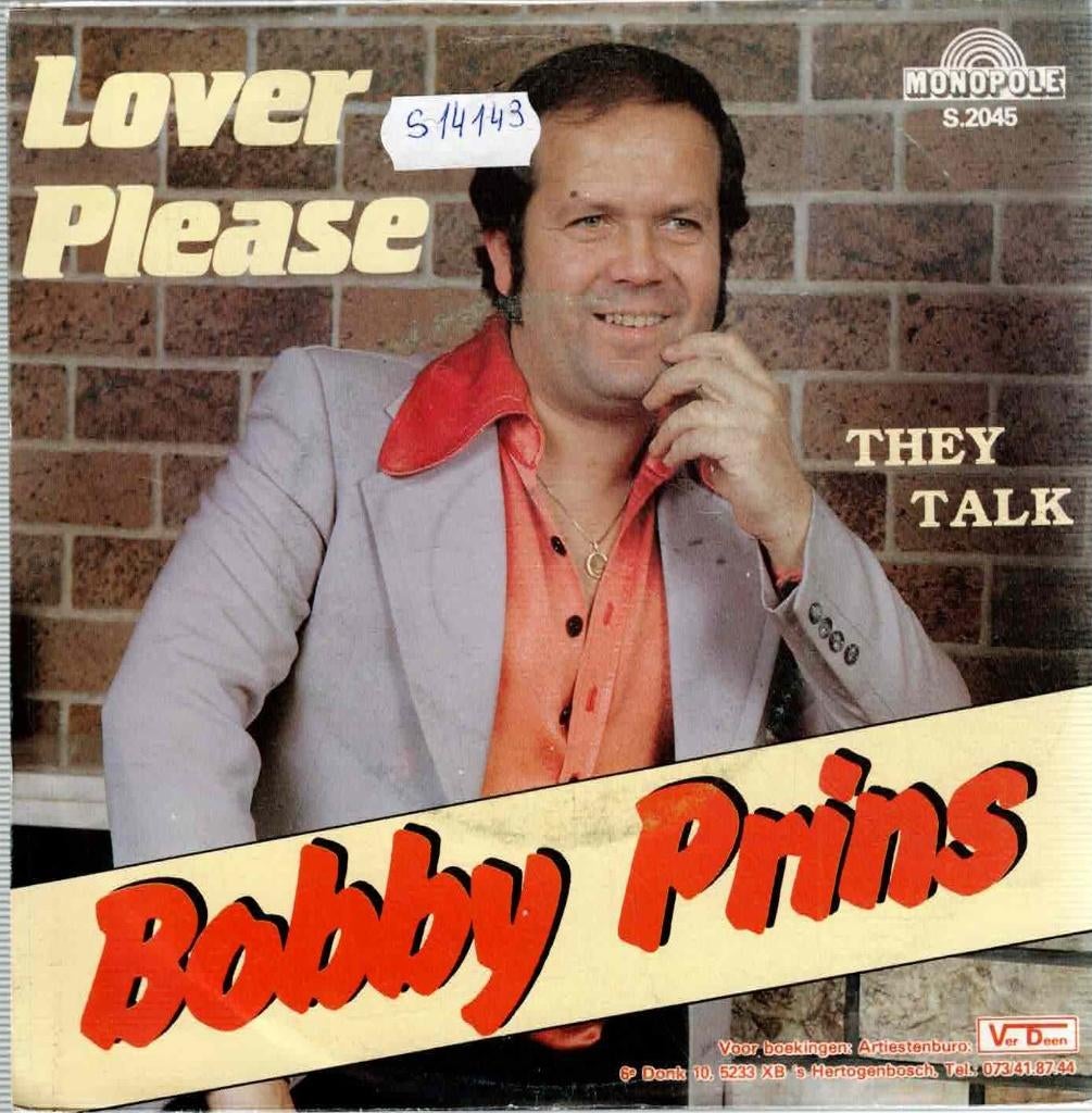 Vinyl, 7"   /  Bobby Prins – Lover Please, Cd's en Dvd's, Vinyl | Overige Vinyl, Overige formaten, Ophalen of Verzenden