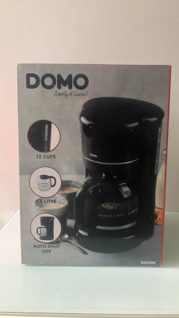 Domo cafetière filtre permanent (12 cups), Enlèvement ou Envoi, Cafetière, 10 tasses ou plus, Tuyau à Vapeur
