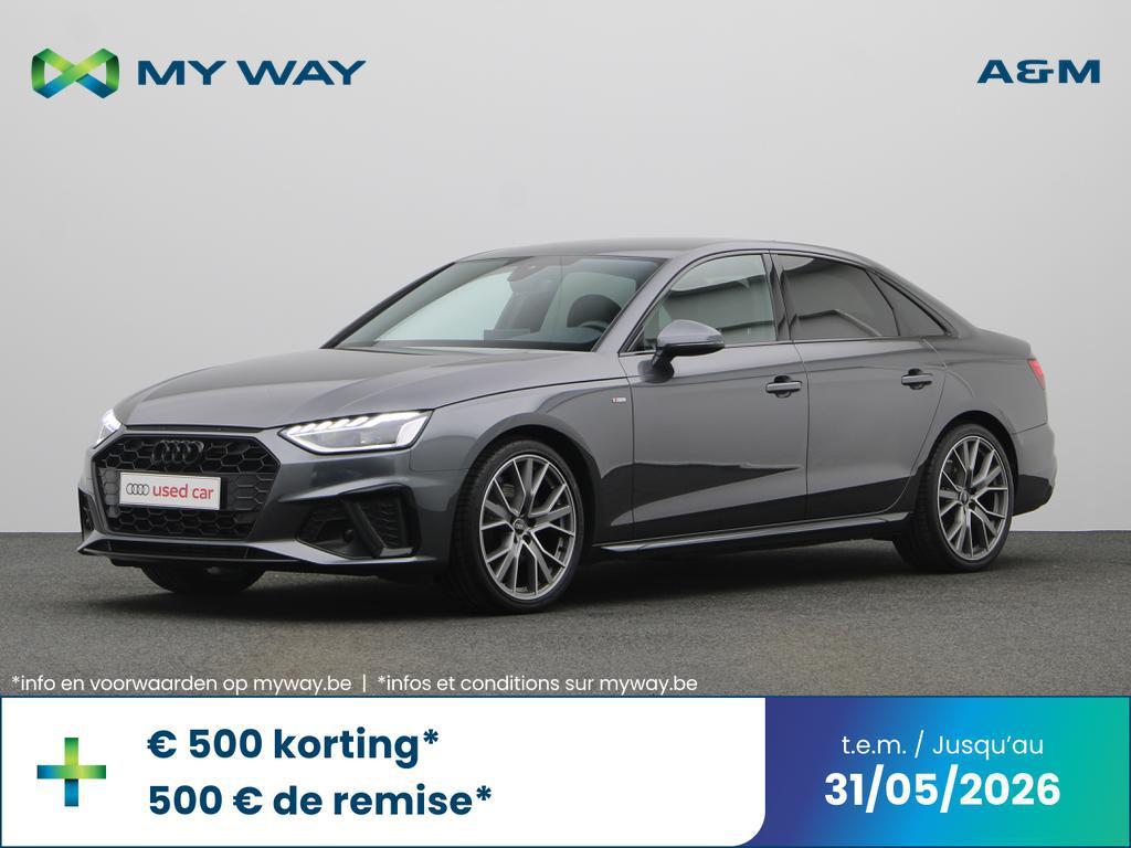 Audi A4 A4 35 TFSI S line S tronic (EU6AP), Autos, Audi, Argent ou Gris, Achat, https://public.car-pass.be/vhr/5727fa04-3612-4661-a0b6-d1b8c207155d